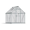 thumbnail image 3 of Palram - Canopia Mythos 6' x 6' Polycarbonate/Aluminum Walk-In Greenhouse – Silver - with Roof Vent, 3 of 10