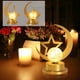 thumbnail image 1 of Xihbxyly Lámpara Decorativa de Hierro, Elegante Acabado Dorado, Luz Led a Pilas, Estructura de Hierro, Luz Blanca Cálida y Suave, Ambiente Romántico, Decoración de Mesa para Dormitorio, Ideal para Re, 1 of 7
