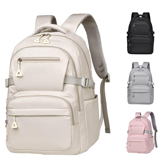 Gyujnb School Backpack, Large Capacity Stylish Backpack for Travel School College Students Durable Lightweight Water Daypack with Multiple Pockets, Backpack for School