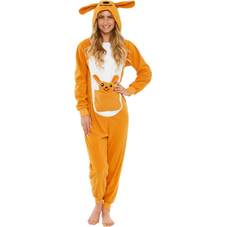 Silver Lilly Adult Slim Fit One Piece Halloween Costume Kangaroo Pajamas