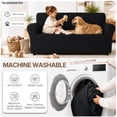 thumbnail image 6 of JIATER 1-Piece Sofa Cover Stretch Couch Cover Washable Sofa Slipcover Furniture Protector for Loveseat Sofa,Black, 6 of 7