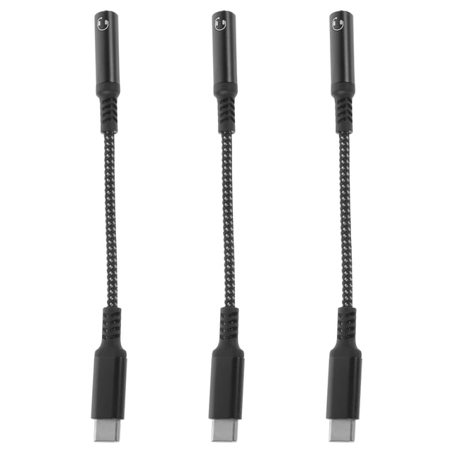 Homoyoyo 3Ud Adaptador USB Jack De Audio 3.5 Mm Negro Con Compacto Para Auriculares