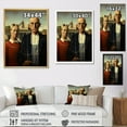thumbnail image 4 of Designart "American Gothic A Masterpiece by Grant" Masterpiece Floater Framed Wall Art Living Room, 4 of 7