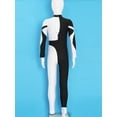 thumbnail image 4 of ZDHoor Girls Full Body Gymnastics Leotard Long Sleeve Ballet Dance Unitard Jumpsuit Catsuit White 6, 4 of 7