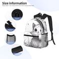 thumbnail image 3 of Disketp Cute Cat Meadow Sketch Mochila Ligera Clásica con Múltiples Bolsillos, Mochila Casual para Hombre y Mujer, Ideal para Escuela, Trabajo y Viajes, 3 of 6