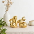 thumbnail image 6 of 1PC Large Easter Ceramic Bunny Figurines Decor, Dark Blue Porcelain Modern Tabletop Desktop Bookshelf Adornments Unique Decor DIY Art Crafts Statues for Easter Spring Weddings Home, Dark Blue, 6 of 8