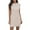 Beige, variant on Ladies Summer Jacquard Stripe Sleeveless Dress - Empire Waist, Loose Fit, Knee-Length, for Vacation - S-XXL Sizes