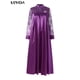 thumbnail image 4 of Plus Size 5XL VONDA Elegant Women Lace Patchwork Satin Maxi Dress 2025 Autumn Long Sleeve Stand Collar Long Dresses Casual Robe, 4 of 5