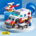 thumbnail image 1 of GloryStar READY STOCK Mini 6 In 1 Building Blocks DIY Educational Play for Children Police Airplane&fire Truck&castle Model Building Blocks Medical fleet, 1 of 9