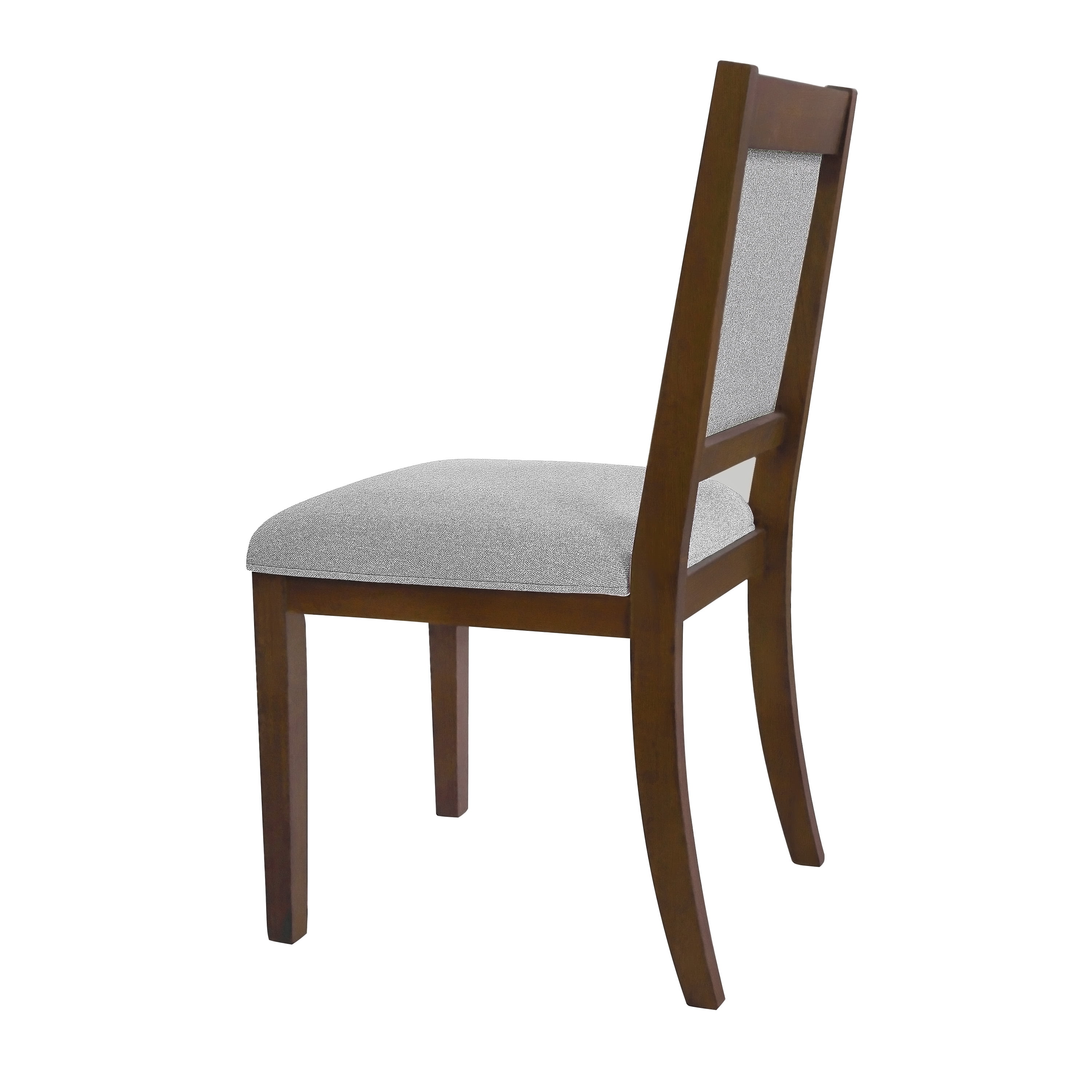 HomePop Open Back Upholstered Dining Chair, Set of 2, Gray