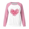 thumbnail image 4 of Aloohaidyvio Womens Valentines Day Pajamas,Womens Valentine's Day Printed T-shirt Long Sleeves Blouse Round Neck Sweatshirt Hoodies, 4 of 4