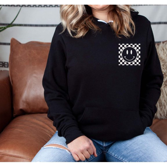 SMILEY FACE Graphic Unisex Sponge Fleece Hoodie