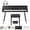 Black, variant on Ktaxon 88 Key Semi-Weighted Digital Piano with 3-Pedal Unit, Flip-Top Cover Electric Keyboard Piano, Bluetooth MIDI, for Beginners & Practice