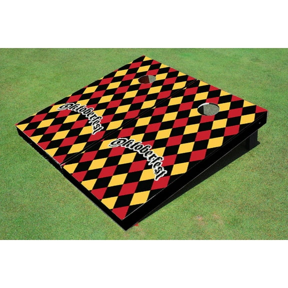 Oktoberfest Black Themed Cornhole Board Set