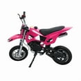 thumbnail image 4 of 49cc Dirt Bike Motocross Motorcycle for Adults & Kids, 2-Stroke Gas Power - Off-Road Tires Shock Absorption Springs Soft Seat Cushion Pocket Motorbike with Front Rear Disc Brakes for Youth Riders, 4 of 9