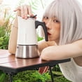 thumbnail image 3 of ALOCS ALOCS KW-K31 450ml Stainless Steel Moka Coffee Maker, Black, Compact Design for Perfect Brews, 3 of 6
