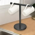 thumbnail image 4 of Hand Towel Holder for Bathroom, Stainless Steel T-Shaped Free Standing Hand Towel Rack Stand with Non-Slip Thick Base for Vanity Kitchen Countertop Table, Black, 4 of 9