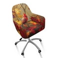 thumbnail image 2 of FOR U DESIGNS Cardinal Maple Leaf Pattern Dining Chair Cover Elastic Swivel Armchair Accent Protector Mid-Back Office Desk Chairs Slipcovers for Vanity Living Room Bedroom, 2 of 8