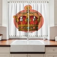 thumbnail image 2 of Ambesonne Queen Kitchen Curtains, Baroque Crown Coronet, 55"x39", Multicolor, 2 of 3