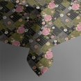 thumbnail image 5 of Pioneer Flower Floral Print Pattern Square Tablecloth, Waterproof Wipeable Spillproof Washable Table Cover for Home Kitchen Party and Daily Decor 60"x60", 5 of 6