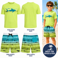 thumbnail image 7 of Big Chill Boys' Rash Guard Set - UPF 50+ Short Sleeve Swim Shirt and Bathing Suit Trunks - Swimwear Set for Boys (4-14), 7 of 7