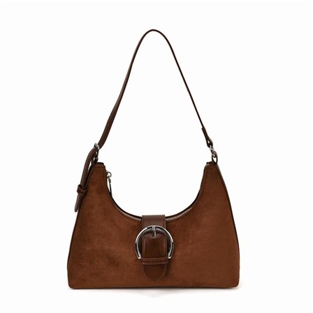 Cross Body Bag for Women, Casual Shoulder Bag Solid Color Leisure Sling Bag Travel Date Bag (Brown)