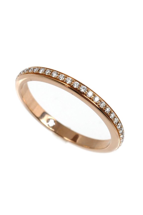 Pre-Owned BVLGARI Bulgari 18KPG Pink Gold Roma Amor Ring 361057 Diamond 49 1.9g Women's