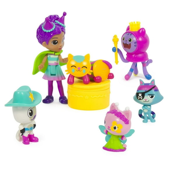 Gabby’s Dollhouse, Celebration Themed Figures with Gabby Girl, 5 Cat Toy Figures, Surprise Toys & Dollhouse Accessories, Kids Toys for Girls & Boys 3+