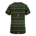 thumbnail image 5 of Holiday Gifts! Titcea Christmas Scrub Tops Women Xmas Printed Short Sleeved V Neck Scrub Tops with Pockets Lightweight Stretchy Cute Working Uniform, 5 of 5