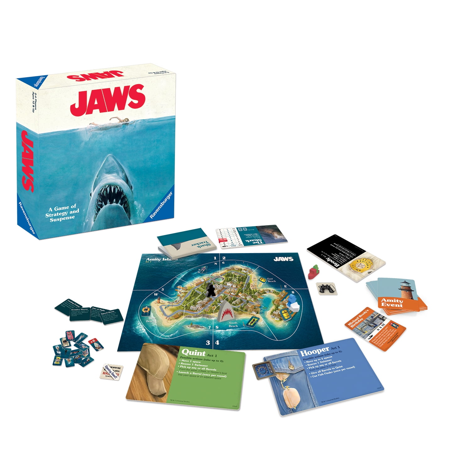Ravensburger Jaws Strategy & Suspense Board Game 45-60 Mins 2-4 Players 