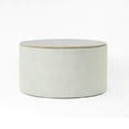 thumbnail image 3 of Benjara Mesy Storage Ottoman- 30" Round Lift Tray Top- Light Gray Woven, 3 of 5
