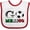 White and Red, variant on Inktastic Go, Mexico- Soccer, Football Boys or Girls Baby Bib