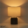 thumbnail image 3 of Beautiful by Drew Barrymore 14" Black Faux Ribbed Wood Table Lamps, 3 of 8