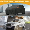 thumbnail image 2 of Car Cover Waterproof All Weather Automotive Outdoor Anti-UV Sun Rain Protection Full Exterior Cover with Reflective Strips Black for Lincoln Corsair, 2 of 5