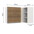 thumbnail image 2 of Alacena Gabinete Superior De Esquina Cocina Madesa Glamy BM, 2 of 5