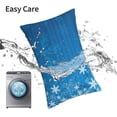 thumbnail image 6 of Honeii Blue Christmas Print Pillow Cases,Plush Throw Pillow Covers,Decorative Pillowcase for Sofa, Couch, Living Room-20"x30", 6 of 6