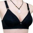 thumbnail image 3 of Comfy Bras Womens Padded Bras Lace Bras Comfortable Sports Bras Ladies Back-Smoothing Style W-1290 , Full-Coverage Bras Black 38, 3 of 4