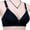 Black, variant on Women Everyday Bra Daily No Underwire Comfy Front Hollow-Out Padded T-Shirt Bralette V-Neck Supportive Push-Up Brasier, Purple, 34