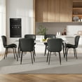 thumbnail image 3 of Dining Chairs Set of 4, Modern Upholstered Pu Leather Kitchen Side Chairs Comfy Backrest, 3 of 6