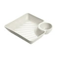 thumbnail image 2 of Vacemry Under $5 Divided Serving Tray with Sauce Compartment, Snack Food Plate with Ketchup Dip, Plastic Dinner Tray for Fries Chicken Dumplings Party Serving, 2 of 6