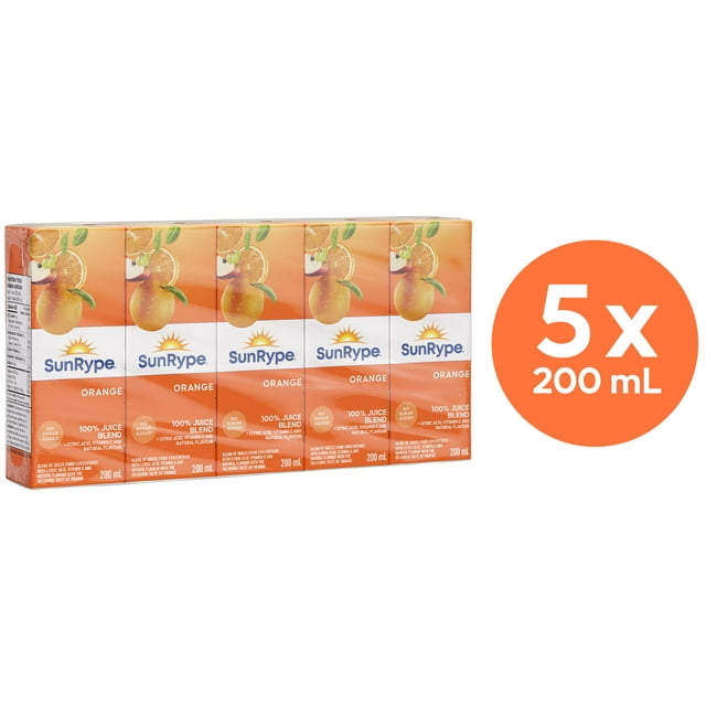 SunRype Orange Juice Boxes 5X200ML