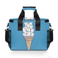 thumbnail image 7 of FORMRS Insulated Cooler Bag 24 Cans Capacity Soft Leakproof Lunch Box with Side Pockets, Ice Cream Cat, 7 of 7