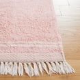 thumbnail image 4 of SAFAVIEH Easy Care Tahnee Solid Cotton Machine Washable Area Rug, Pink/Ivory, 4' x 4' Square, 4 of 12