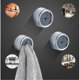 thumbnail image 2 of Toallero autoadhesivo, 2 piezas de ganchos para toallas de ABS Toallero liviano Toallero sin perforaciones Toallero para baño, cocina y hogar, 2 of 2
