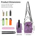 thumbnail image 4 of KXF Small Crossbody Bag for Women Water Bottle Carrier Bag Handbag Drawstring Shoulder Bag Nylon, 4 of 8