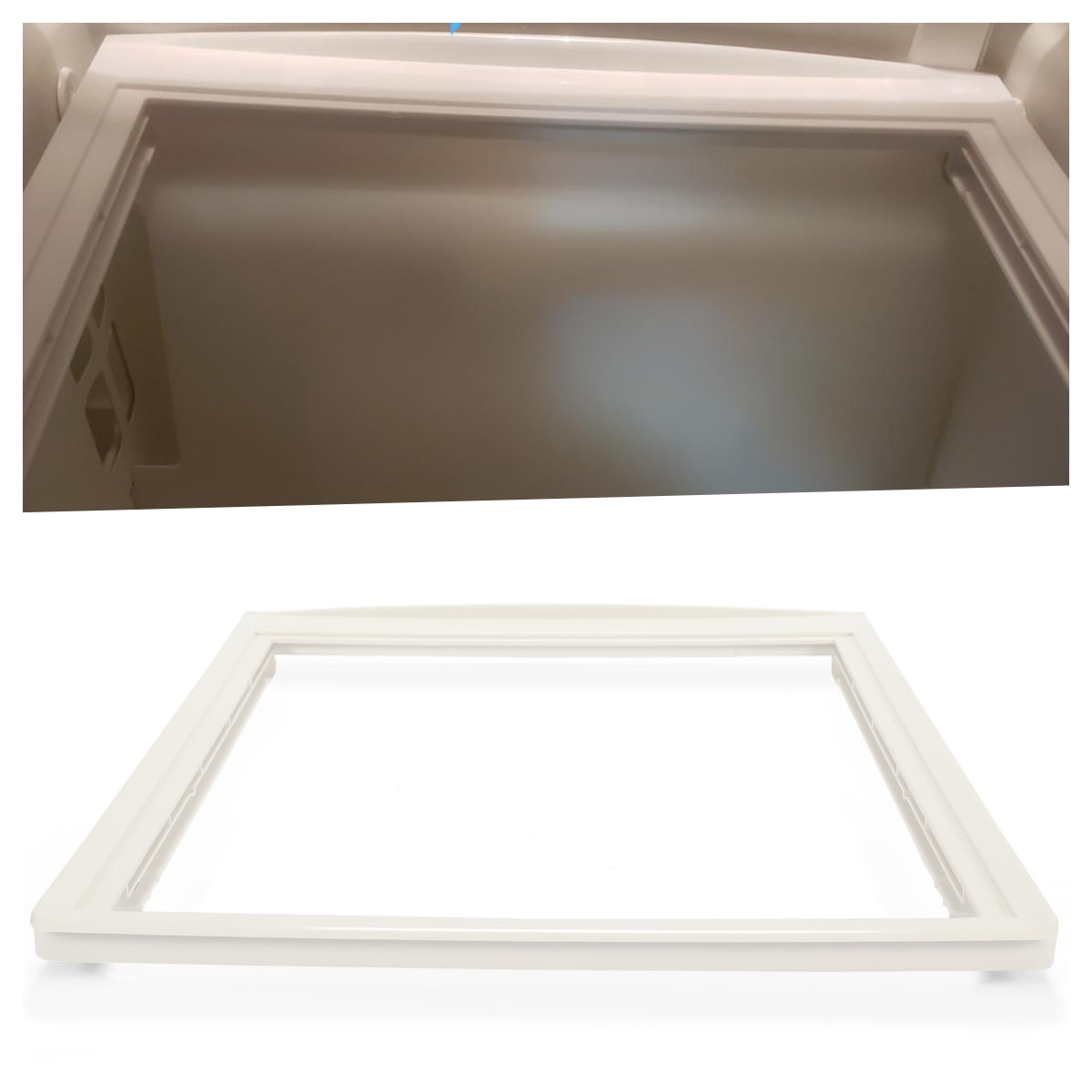 Kojem 240350702 Refrigerator Drawer Crisper Pan Cover Frame without Glass Fit for Electrolux Crosley Frigidaire Gibson Kelvinator
