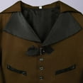 thumbnail image 4 of Yaoyar Halloween Men's Medieval Retro Elegant Costume Halloween Jacket Cardigan Mid-Length Men's Outerwear Army Green 3XL, 4 of 6