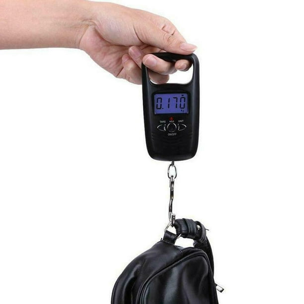Báscula de peso Digital portátil para pesca, balanza electrónica de bolsillo con gancho para colgar, báscula de equipaje para el hogar y al aire libre, 50kg