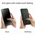 thumbnail image 3 of Privacy Glass Screen Protector [1 pack] for iPhone 16 pro 6.3-inch [easy to install] matte peep-proof tempered screen, 3 of 8