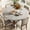 Gray, variant on Round Dining Table for 4-6 People 47 Inch Dining Table with 2-Layer Storage Shelf, Farmhouse-Style Wooden Table for Dining Room, Rustic Brown